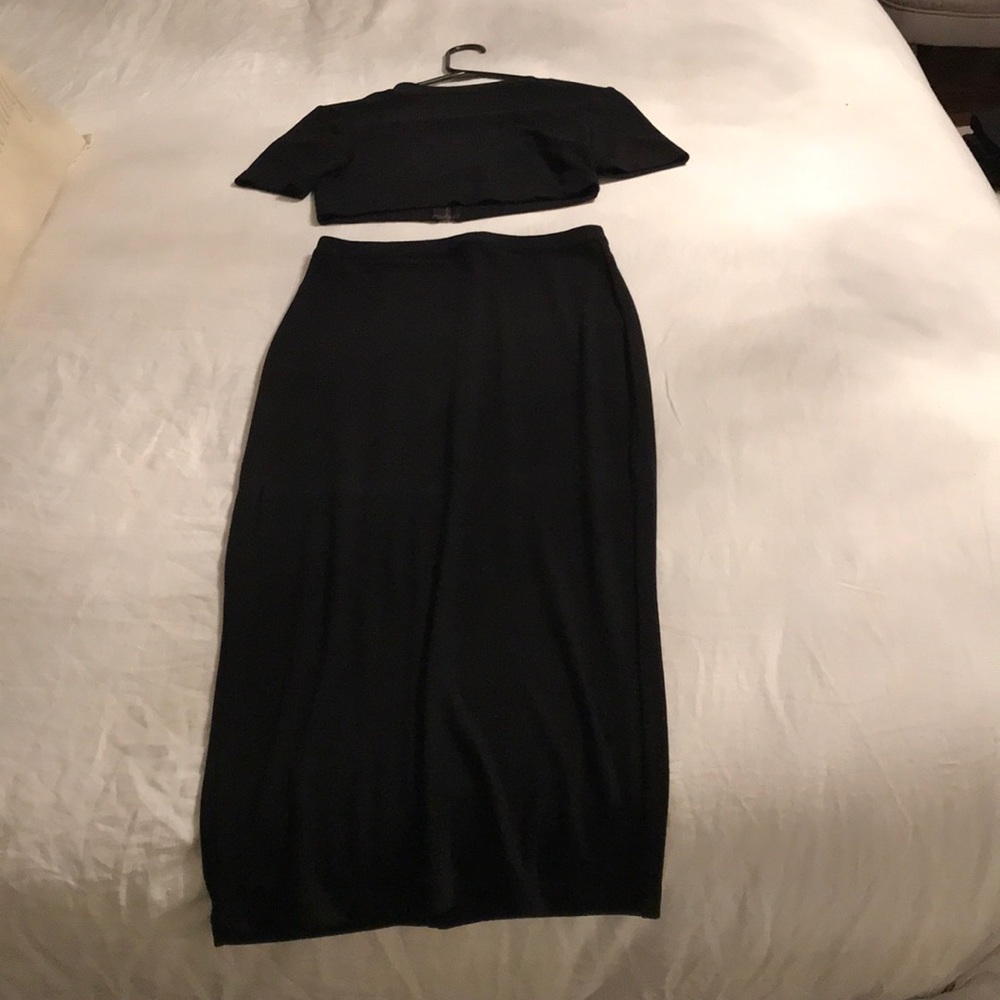 2 piece Midi set with zipper detail